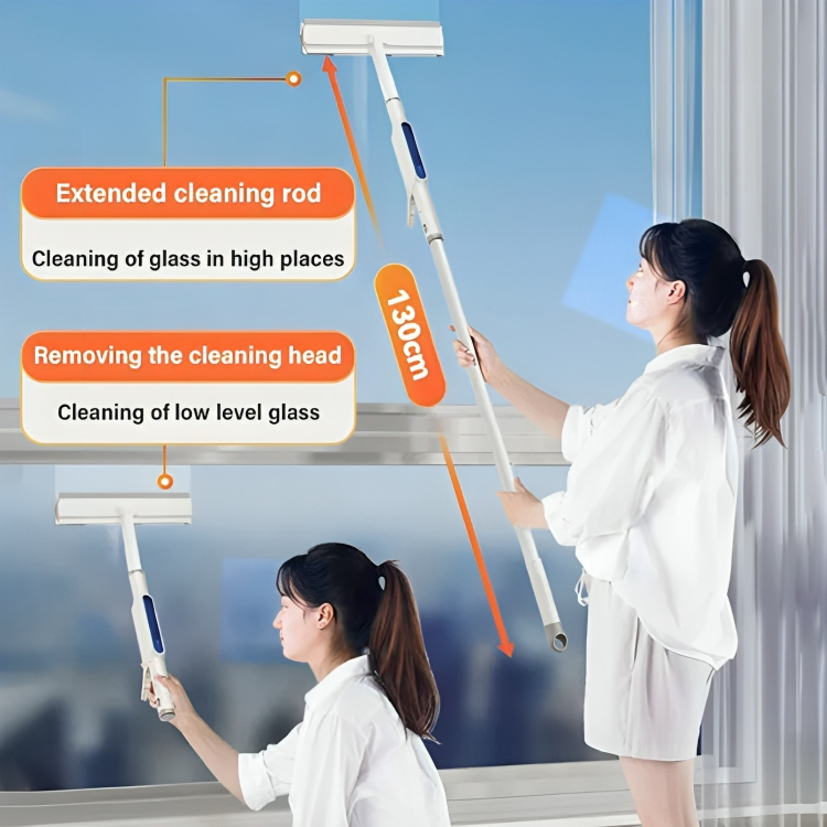 Professionele glasreiniger met waterspray