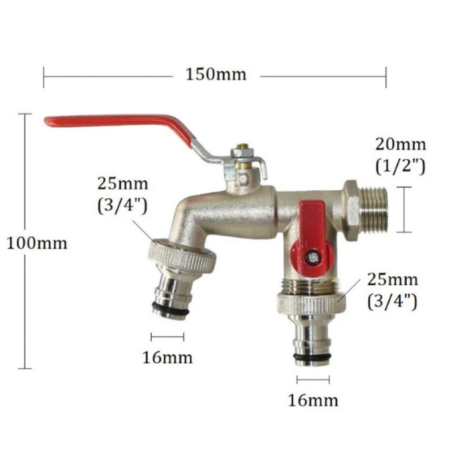 DualFlow Connect - Twee aansluitingen, dubbel waterverbruik