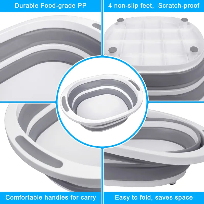 50% KORTING | SlicingBasket - Multifunctionele snijplanken en opvouwbare afdruipmand